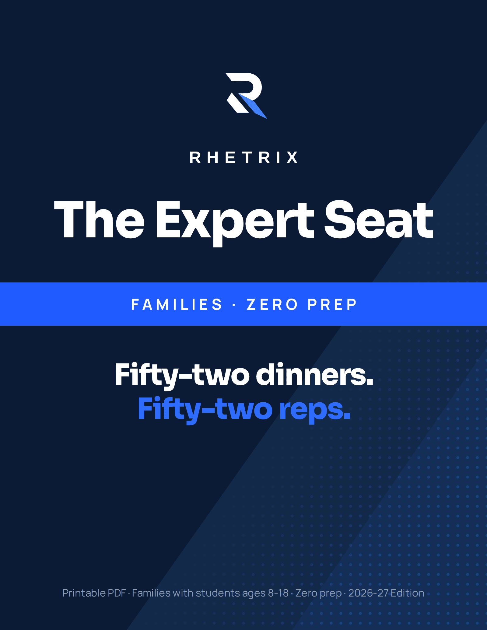 The Expert Seat cover, 2026-27 Edition, printable PDF