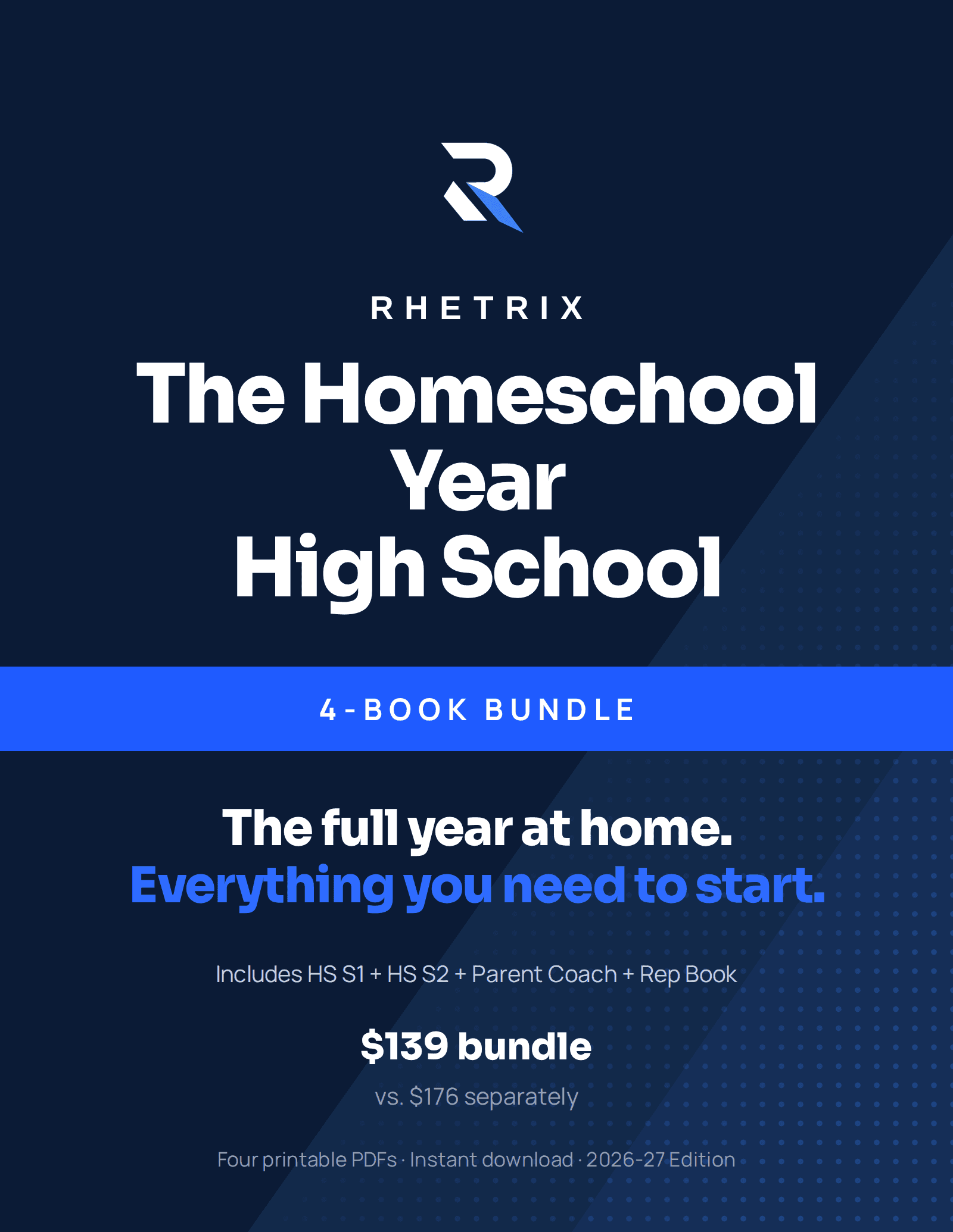The Homeschool Year, High School cover, 2026-27 Edition, printable PDF
