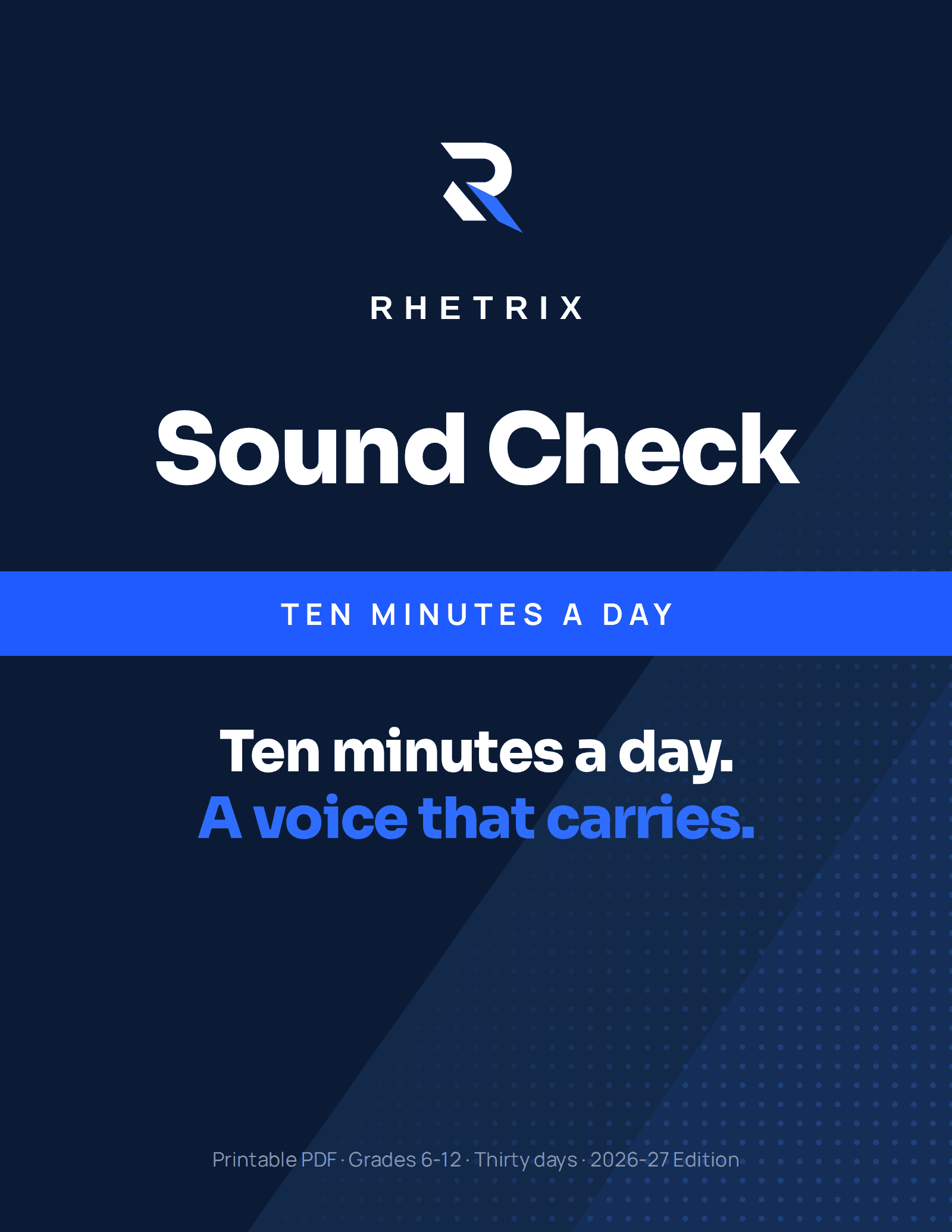 Sound Check cover, 2026-27 Edition, printable PDF