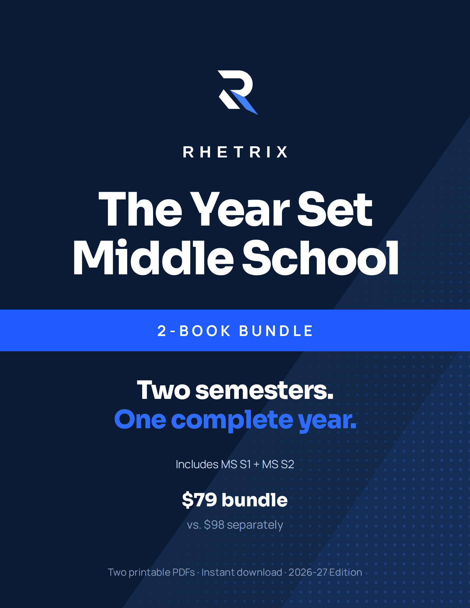The Year Set, Middle School cover, 2026-27 Edition, printable PDF